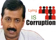 Kejriwal lying